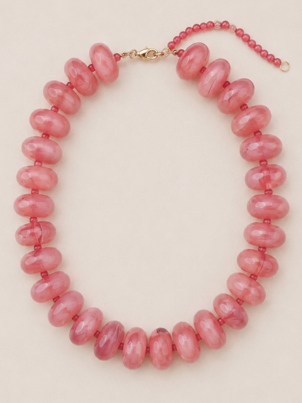 New! Blush Pink Beaded Dopamine Necklace NWOT 2001